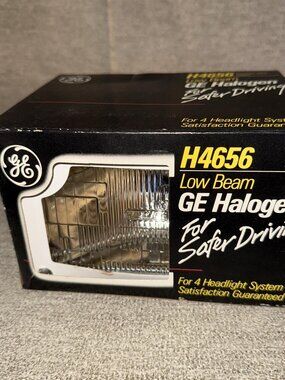 GE Headlamp H4656 Halogen Low Beam Sealed New Old Stock General Electric 3 Prong